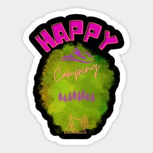 Happy camping Sticker